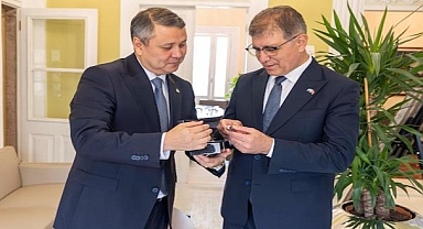 Başkan Tugay Kazakistan heyetini ağırladı