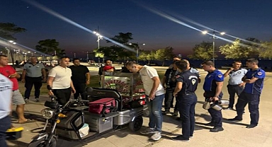 Karantina Parkı’nda izinsiz seyyar satışa ortak denetim